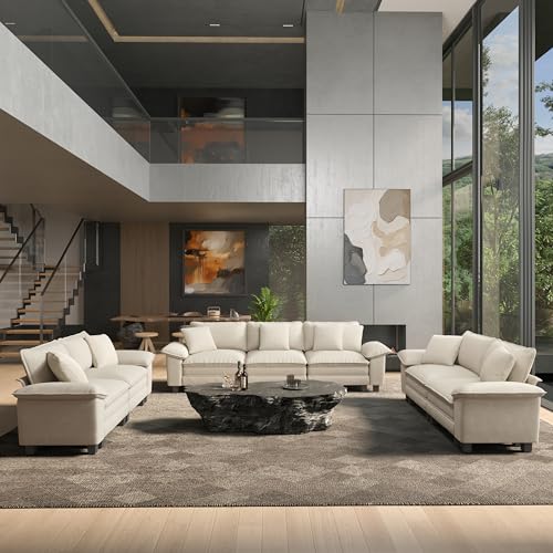 HERA'S HOUSE 3 Pieces Modular Sectional Sofa Sets, Oversized Couch