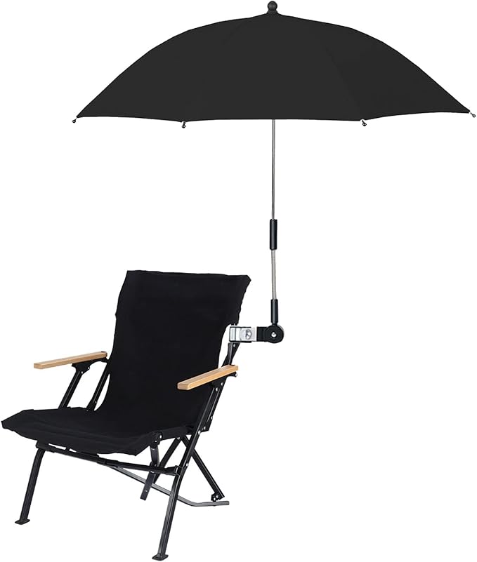 Chair Umbrella with Clamp, Universal Adjustable Beach Chair Umbrella Wheelchair