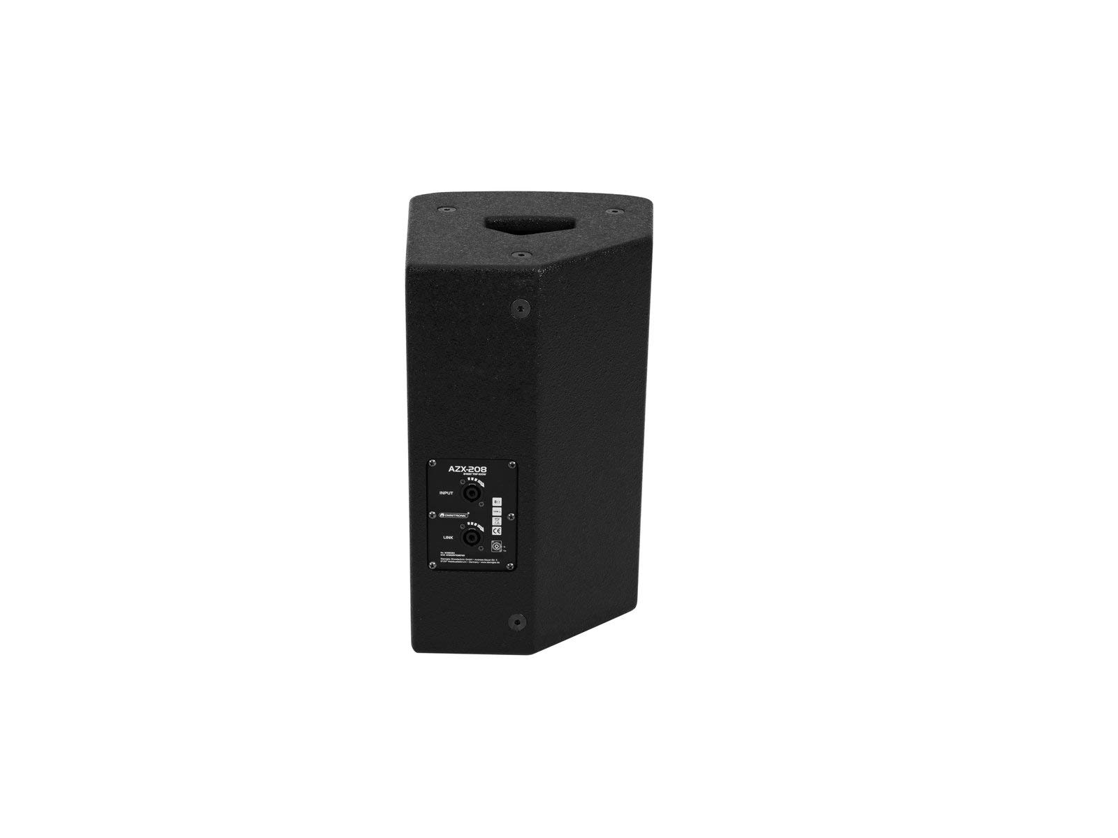 Omnitronic AZX-208 2-Wege Top 100W | Passive 2-Wege-Lautsprecherbox mit 8"-Woofer, 1"-Treiber und 100 W RMS | Stabiles MDF-Gehäuse mit Schutzgitter und Tragegriff
