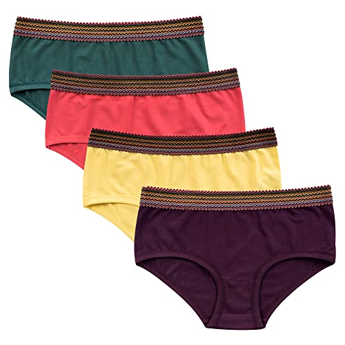 Belinay Womens Cotton Underwear Ladies Breathable Panties Full Briefs For Women 4 Pack (X-Large) #TOP5