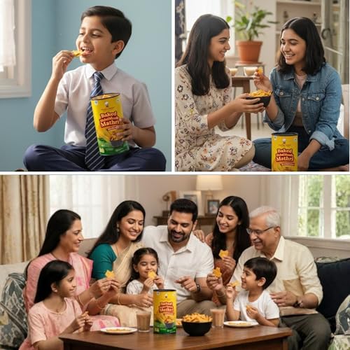 Image of Healthy Master Baked Makai Masala Mathri 250g (Pack of 2) | No Maida and No Palm Oil | Crispy Crunchy Healthy Snack | 100% Wheat Baked Mathri | Morning and Evening Snacks