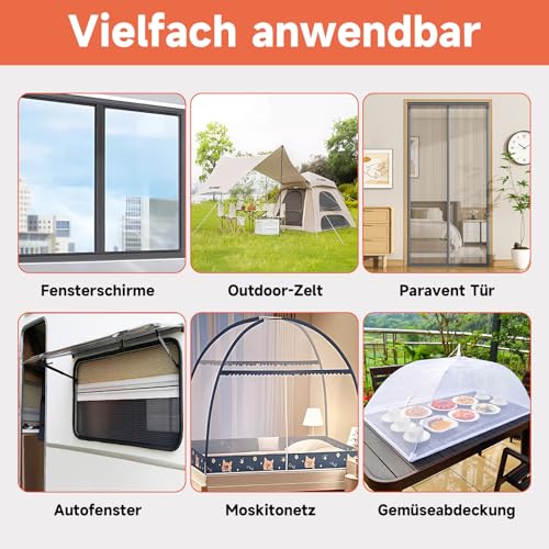 MLEJU Fliegengitter Reparatur Klebeband 10 cm x 6 m, (EXTRA BREIT & LANG), Selbstklebendes Reparatur Set für Fliegengitter, Wasserdicht & Reißfest, Starkes Klebeband für Fenster und Türen - Schwarz