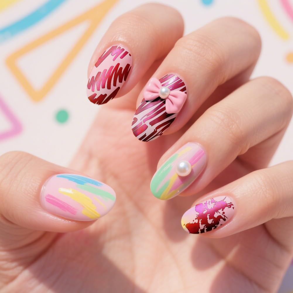 PH PandaHall 3pcs Brush Texture Nail Stamping Plate - Image 4