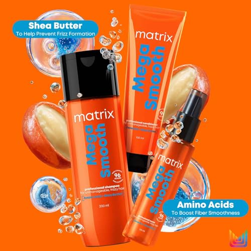 Matrix Mega Smooth Shampoo, Conditioner & Serum Combo (200ml) - Image 6