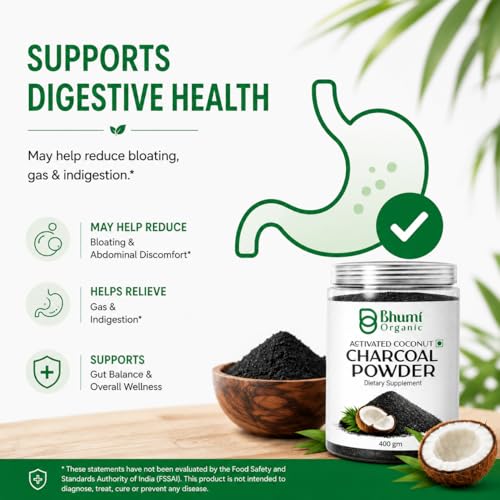 Image of Activated Charcoal Powder (400g) | Coconut Shell-Based, Teeth Whitening, Detox & Skin Care, Food-Grade, Vegan, Chemical-Free