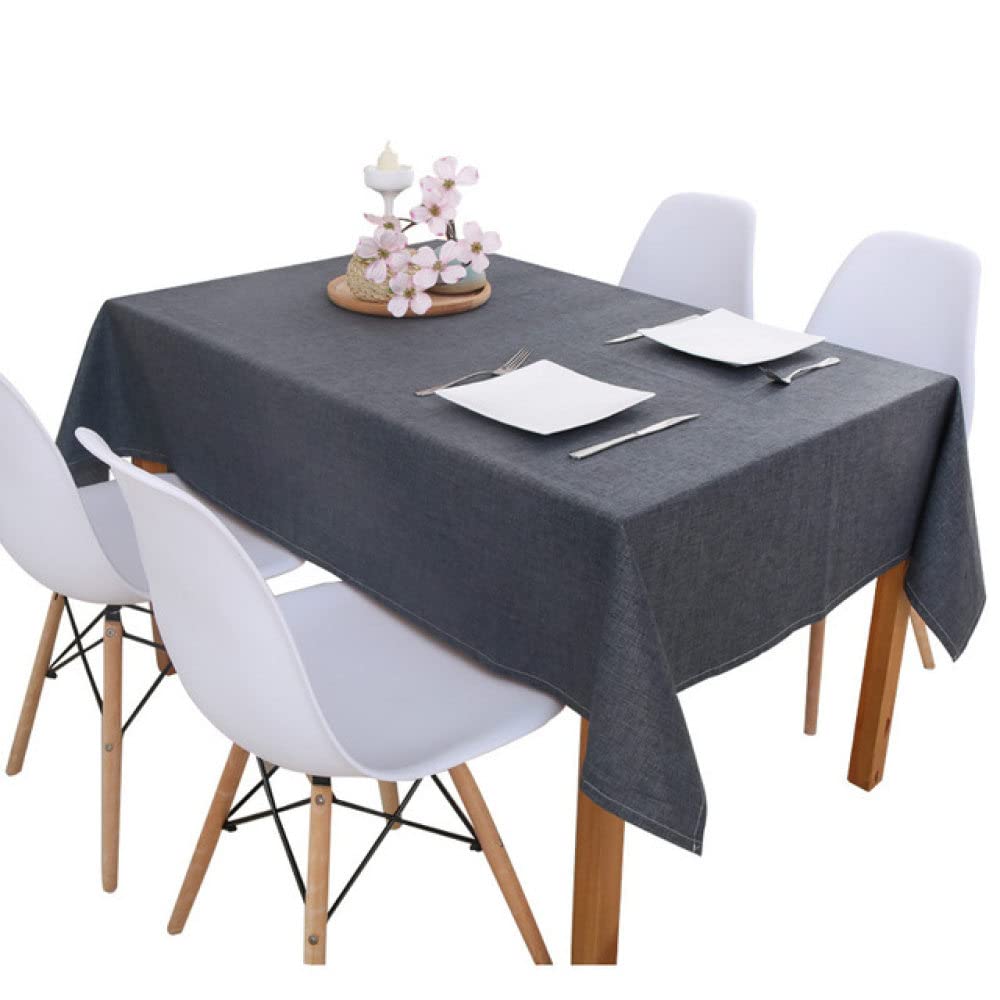 Nappe en lin décorative grise couverture de table ronde premium
