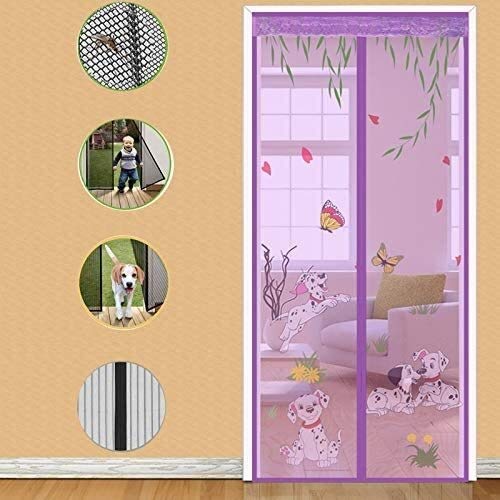 Mr.T Puerta mosquitera Las Manos Libres Puerta de Pantalla magnética, Verano Anti Insecto del Mosquito Cortina de Gancho y Bucle magnético del Mosquito Cortina Azul Cortina de Arena Invisible