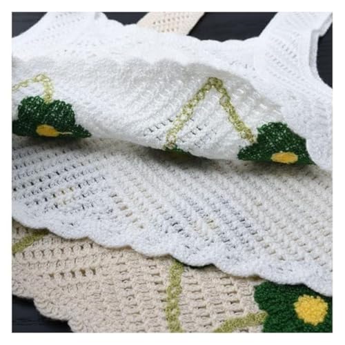 Image of NAIADES Women's Handmade Crochet Crop Top, Sleeveless Top for Women,Comfortable Fit