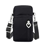 Crossbody Phone Purse Nylon Shoulder Pouch Walking Wallet Wristlet Sport Armband
