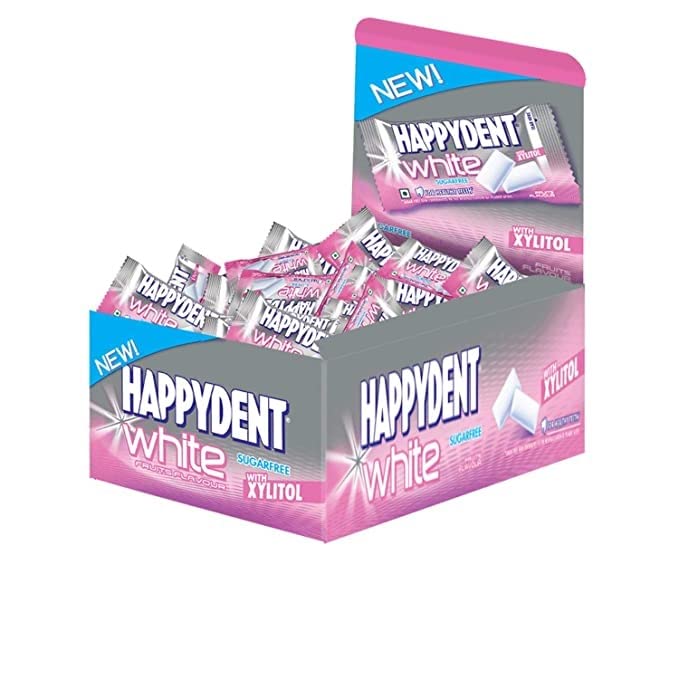 HappyDent White, Xylitol Sugar Free Fruits Flavour, Chewing Gum Blister Pack Pouch, 30 X 4.4 g (B08299GFV2) Amazon Price History, Amazon Price Tracker