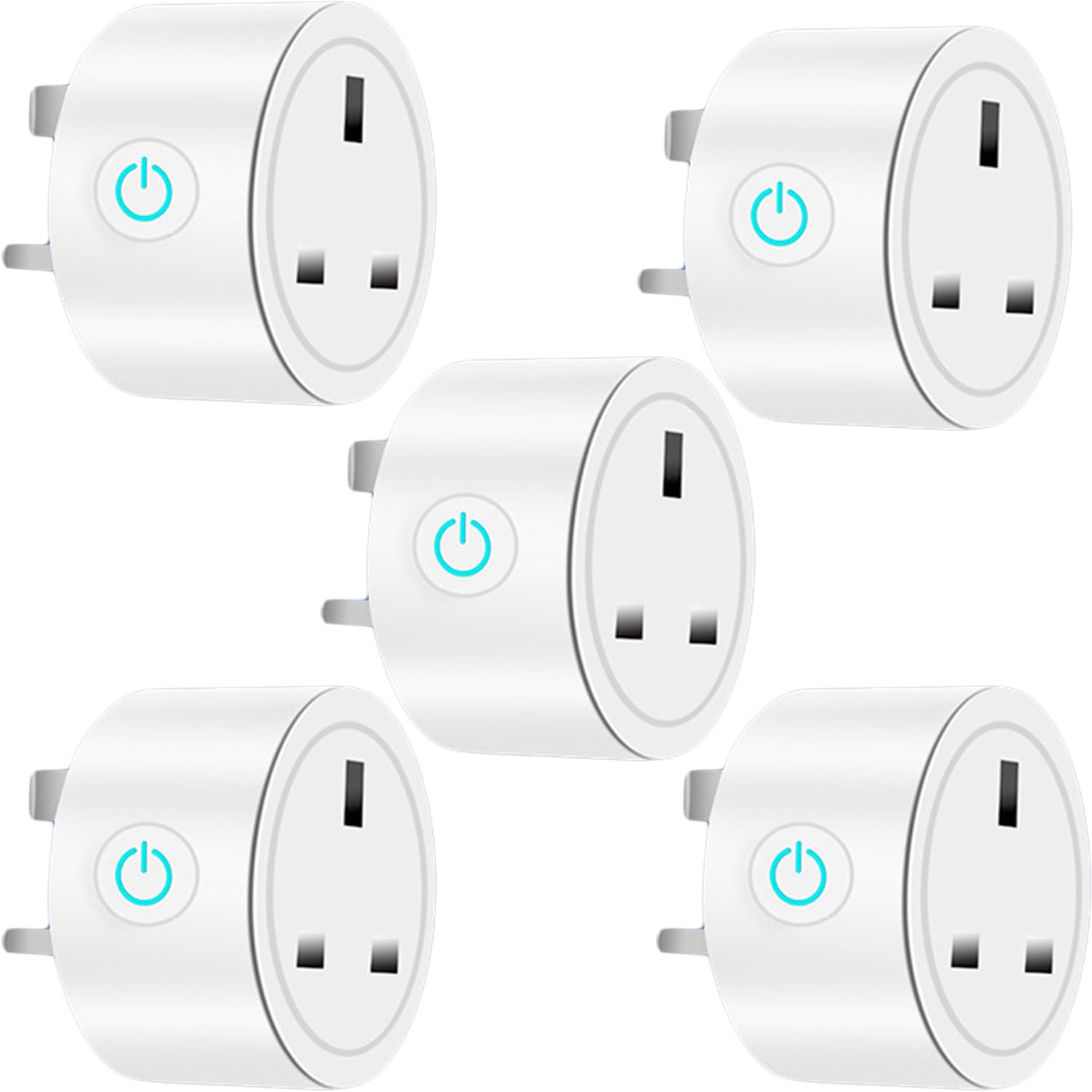 SATYOUNG Smart Plug Mini 5-Pack - Wi-Fi Outlets for Smart Home Compatible with Alexa & Google Assistant, Remote Control Lights and Devices with Timer Function(White)