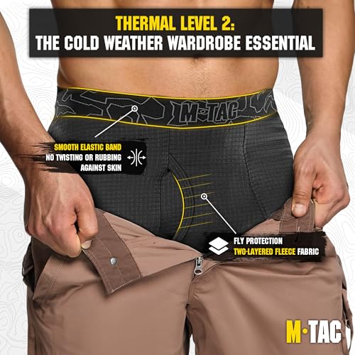 M-Tac Thermal Underwear for Men Fleece Lined Compression Shirt Delta Level 24