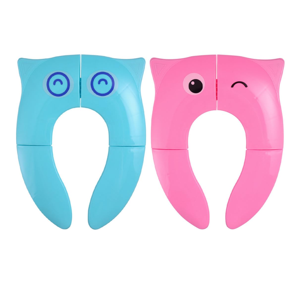 Asiento de Inodoro Plegable para Niños, Azul, Pp, Portátil