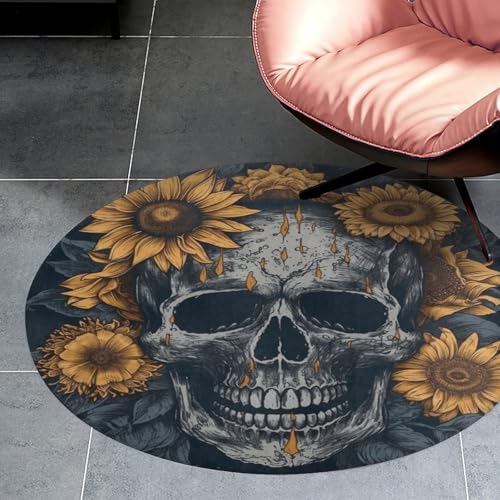 Alfombra de sofá y comedor con girasoles estilo decoración del hogar alegre 3