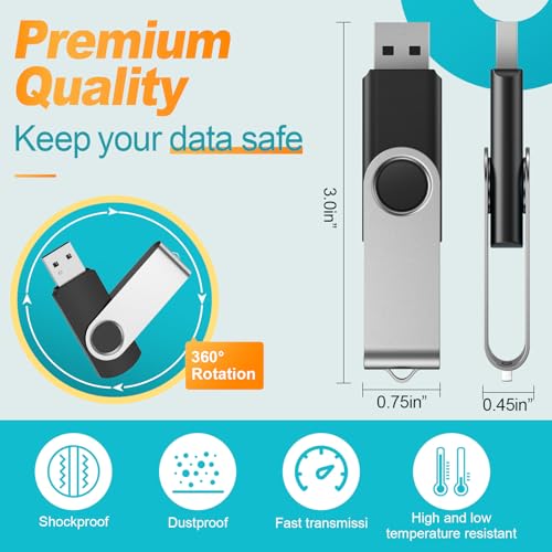 Image of Memory Stick 4GB Bulk Pack of 10 - Kepmem USB2.0 Flash Drive Data Storage Portable Silver Pendrive