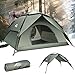 Camping Zelt Automatisches Sofortzelt 2-3 Personen Pop Up Zelt, Doppelschicht Wasserdicht & Winddichte Ultraleichte Kuppelzelt UV Schutz Einfache Einrichtung für Trekking, Familien, Rucksackreisen