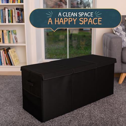 image for SoftOwl Extra Large Toy Storage Organizer with Lid - Sturdy, Collapsib