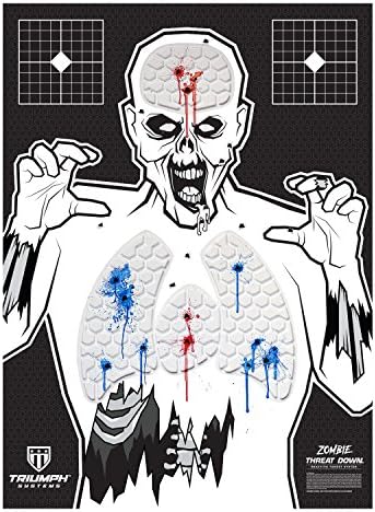 Threat Down Zombie Silhouette - 3-Pack - Zombie Target - Life Size Target - Highly Visible Target- Target for Shooting - Short Range Target