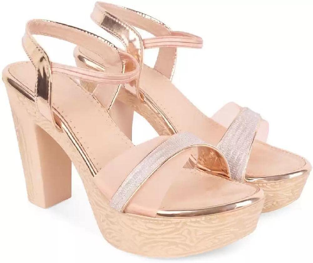 JM LOOKS Fashion Casual Block Heels Sandals With Solid Comfortable Sole For Womens & Girls YG-12-Peach-40-X (B0C4Y4PMLC) Amazon Price History, Amazon Price Tracker