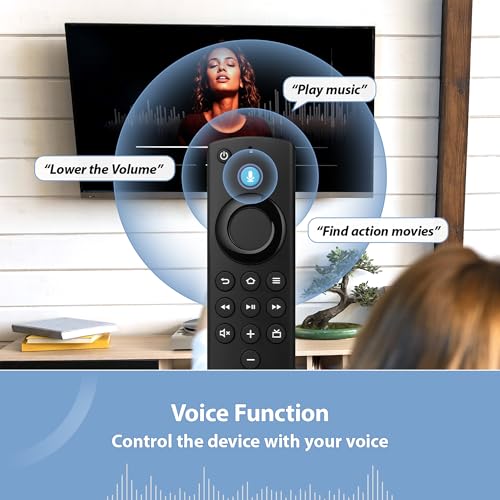 Image of Voice FireStick Replacement Remote Compatible with Fire Smart TV Stick (Lite /4K Max /4K), TV Cube (1st /2nd /3rd Gen), Smart TV(3rd Gen), and for Insignia-Toshiba-Pioneer Smart TVs