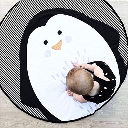 Image of ABREEZE Baby Crawling Mat Cute Penguin Play Carpet Children Bedroom Decor Living Room Rug Nursery Rug Area Rugs for Boys Girls Kids Bedroom