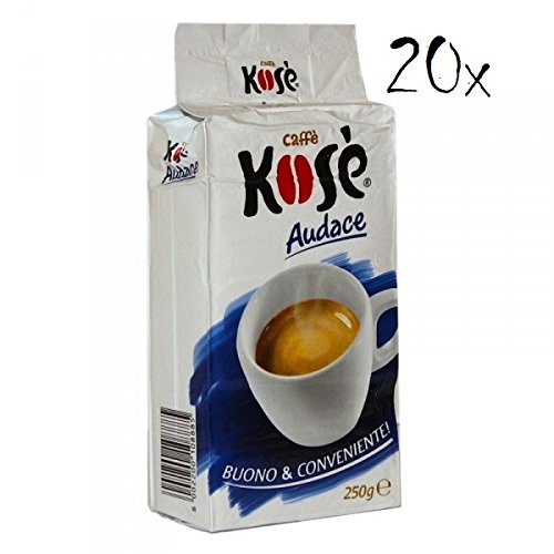 20 Kose kosè Caffe Kaffee coffee Audace Kimbo gemahlen aus italien 250g Espresso