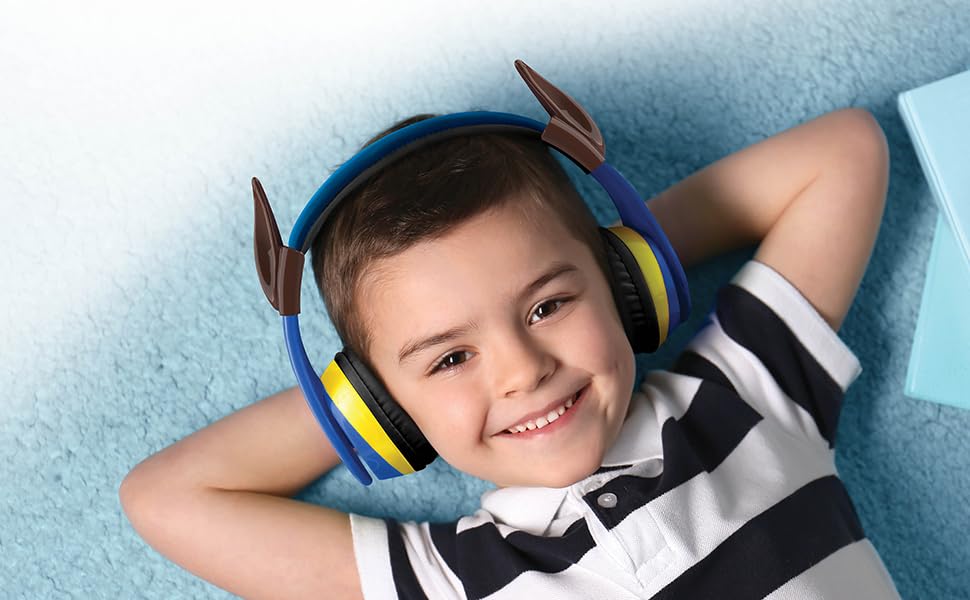 Image of EKIDS - PAW Patrol Chase Bluetooth Headphones for Kids, Wireless Headphones for SC | Volume Reduced and Built-in Microphone