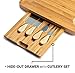 Machika bamboo cheese board set and Knife Set | Appetizer Serving Tray | Cheese Cutting Board | Perfect Housewarming Gift for Wine Lovers & Cooks | Includes 4 Pcs Cutlery Set |