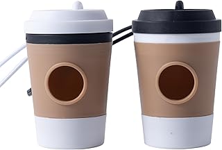 2-teiliger Hundekotbeutel Spender mit Kaffeetasse Design,Kotbeutelspender für Hunde,Produkte für Haustiere im Freien,Hundekotbeutel Halter，mit elastischem Lanyard product image