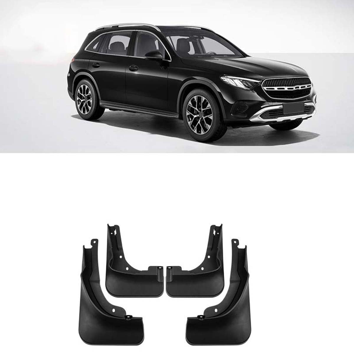 BXQDAM Car mud flaps,Compatible with Mercedes-Benz GLC With pedal 2023,Car exterior accessories