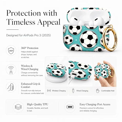 Coque Airpod Pro 3e génération 2025 antichoc motif ballon - 5