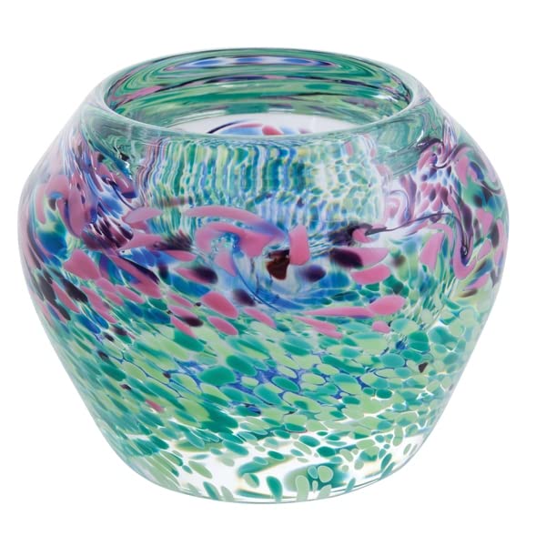 Caithness Glass Springtime Flower Bowl | Multi-Coloured | 90mm x 80mm | Handcrafted in Scotland | Handmade Glass Bowl | Great idea for Lovers of Wildflowers | Ornamental | Gift Boxed
