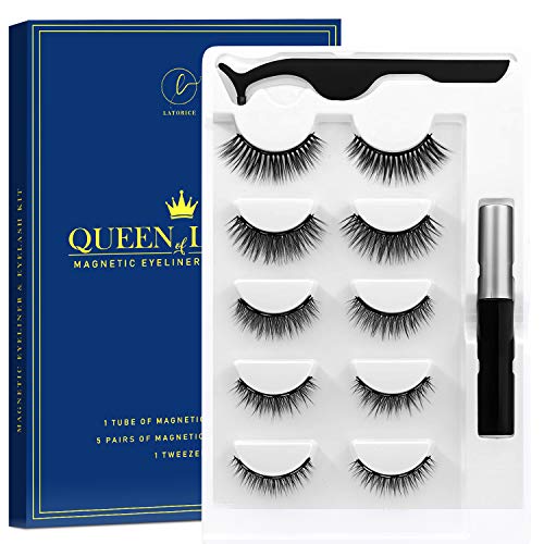 Magnetic Eyelashes Kit 5-Different Lengths&Different Densities Magnetic Eyeliner With Magnetic Eyelashes False Lashes