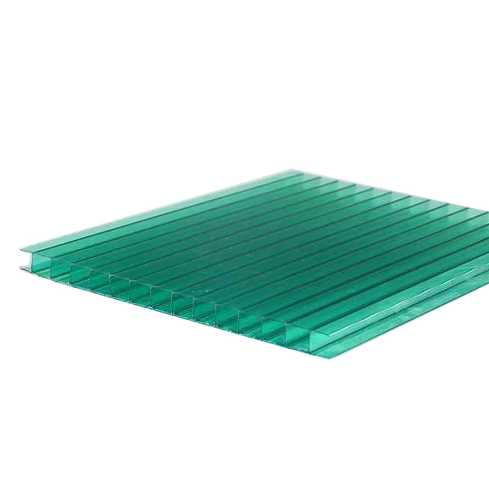 12 Stück doppelwandige Polycarbonat-Gewächshausplatten, transparente Isolier- und Tageslichtplatten, geeignet für Dächer in der Landwirtschaft, im Gartenbau, auf landwirtschaftlichen Höfen u