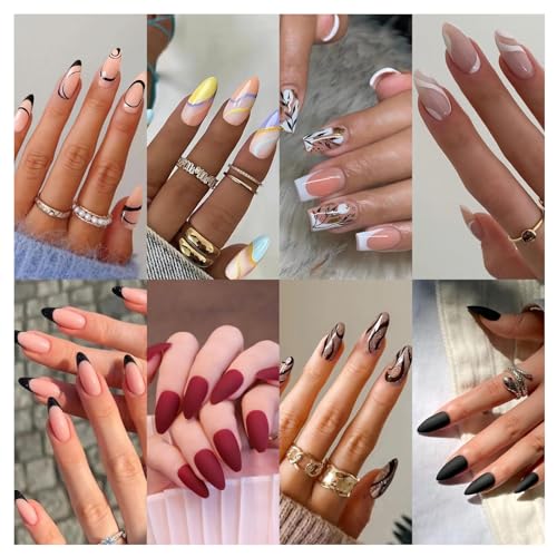 XYUH Set Unghie Finte Adesive 8 Confezioni