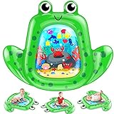 🐬 [Leicht aufzustellen und zu verpacken] Einfach den Rand Wassermatte mit der zentralen Spielmatte mit Wasser füllen, auf den Boden stellen und den Spaß beginnen lassen! Sie lässt sich, wenn leer, auch leicht zusammenfalten, in Ihrer Handtasche oder Spielzeugtasche, um sie überallhin mitzunehmen