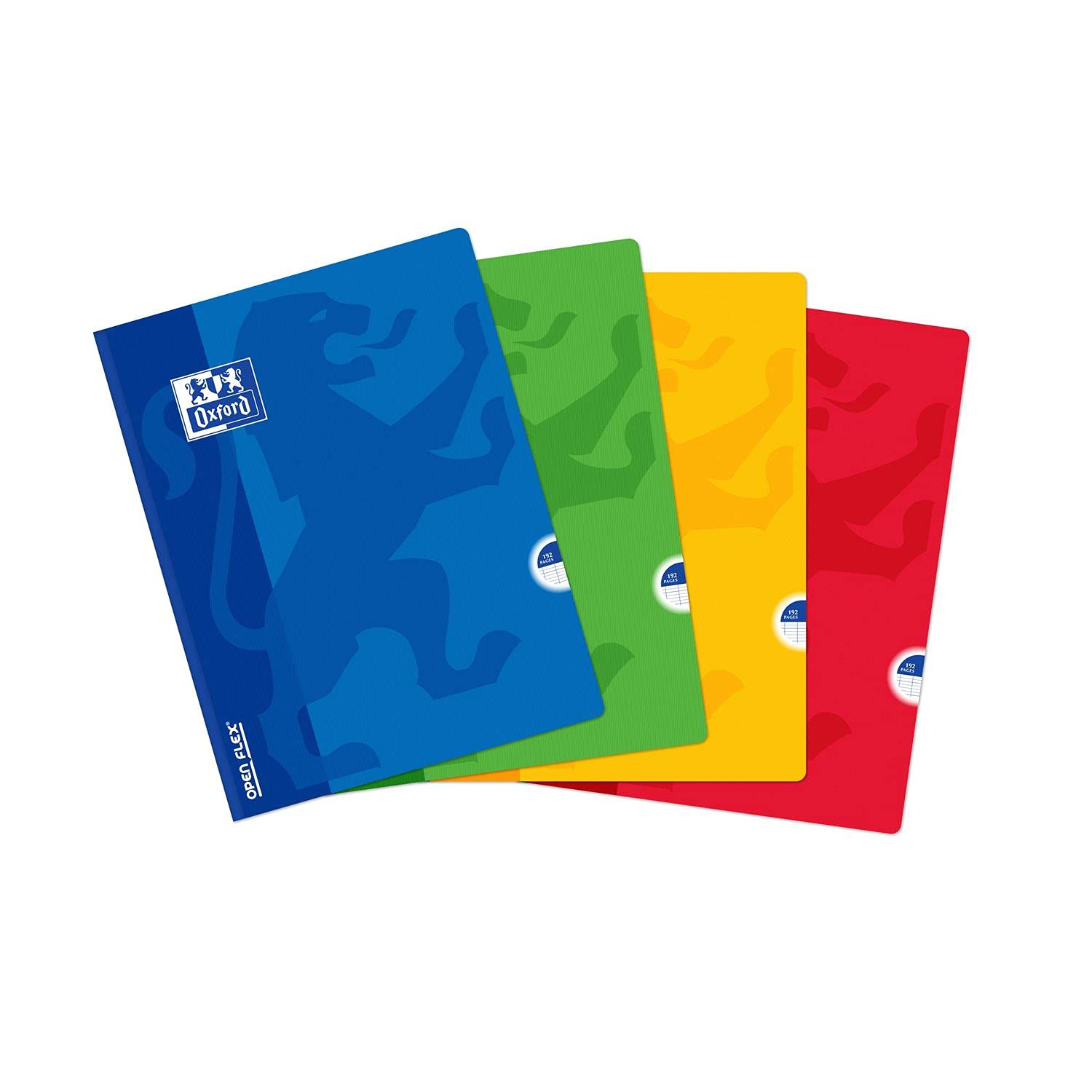 Hamelin – Confezione di 3 quaderni broché Openflex 24 x 32 cm 192 pagine 90 g Rigatura in polipropilene, colori assortiti