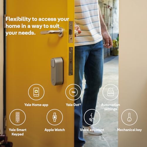 Image of Yale Linus Smart Lock L2 in Silver [NO Subscription Required] | Keyless Access | Easy Installation | Remote Lock and Unlock | Virtual Keys | Real-time Alerts | Compatible with The Yale Home app