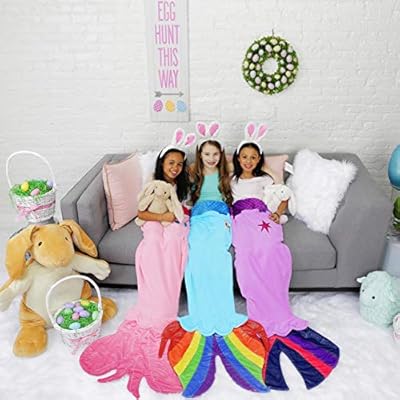 Blankie Tails Valentines Day Gift for My Little Pony Lovers | Double Sided Mermaid Tail Blanket, Perfect Valentines Day… 51a0joMxK L. SS400