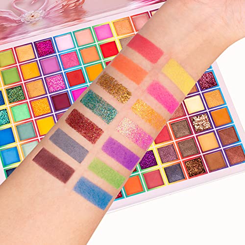 99 Colors Shimmer Eyeshadow Makeup Palette For Eyes- Professional Matte Glitter Long Lasting Rainbow Eye Shadow - High Pigmented Waterproof Colorful Powder For Women #TOP5