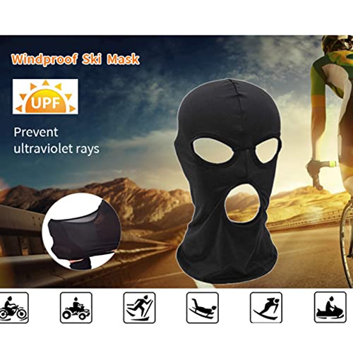 3 Holes Balaclava Ski Mask, Thin Three Holes Full Face Mask For Motorcycle Bike Hunting Cycling Cap Ski (3A) #TOP3