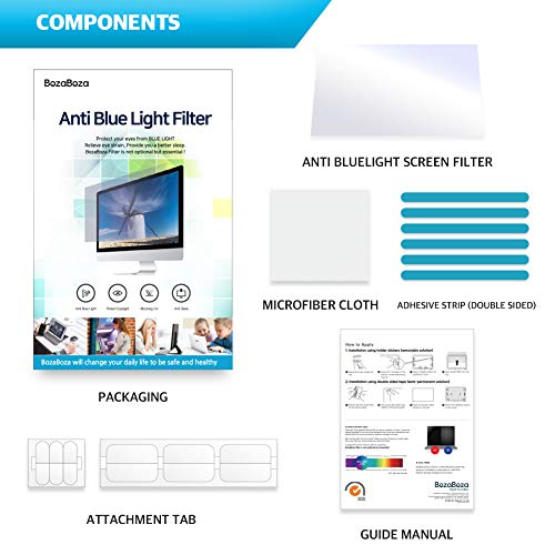 (Bozaboza) 19" (377 X 302) Anti Blue Light Screen Filter [Ant-Blue Light] [Anti-Glare] [Anti-Scratch] [Matte Or Gloss] Filtering Out Blue Light For Laptop, Notebook, Lcd, Monitor, Display #TOP6