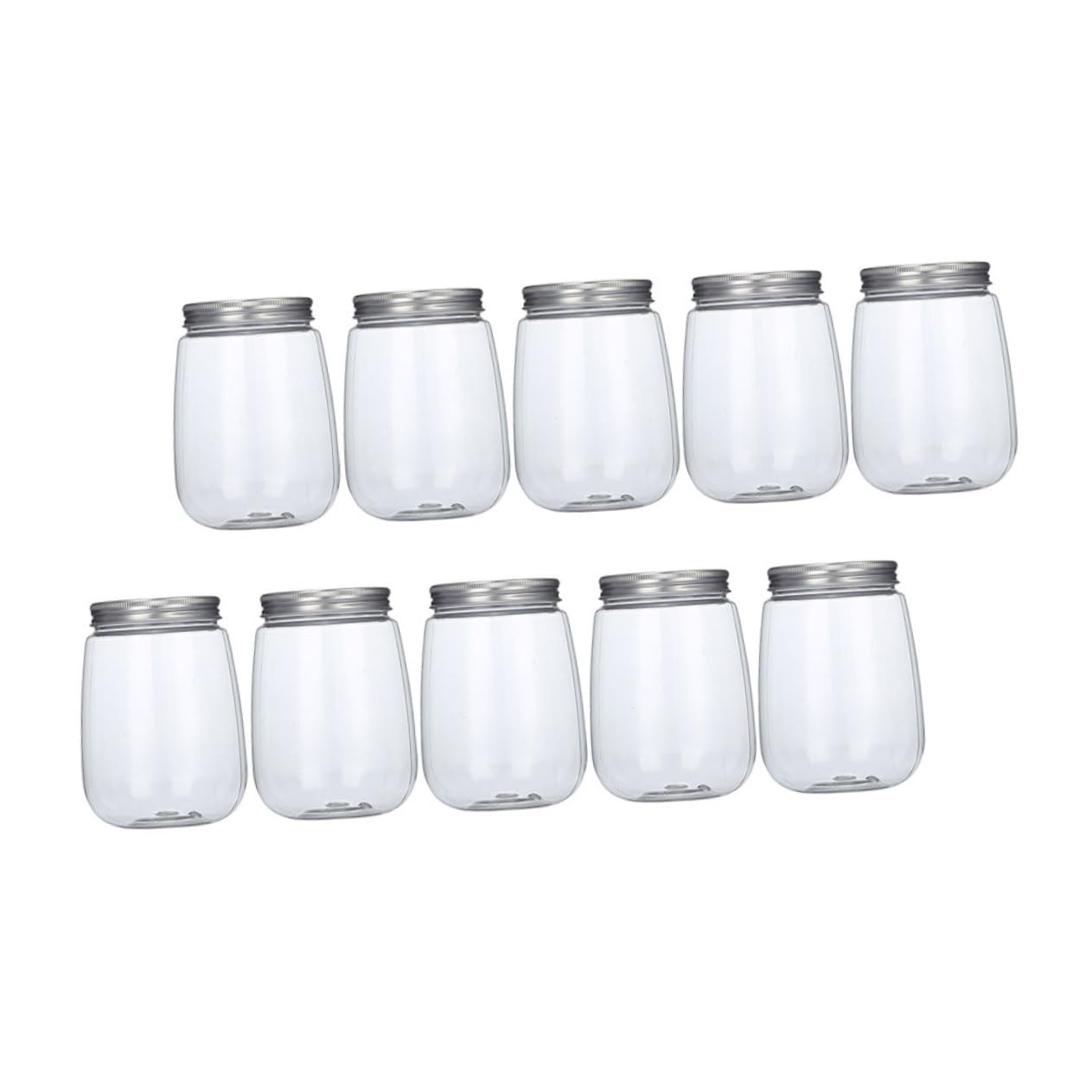PLAFOPE 10pcs Disposable Beverage Bottles Milk Tea Bottles Juice Storage for Home Office