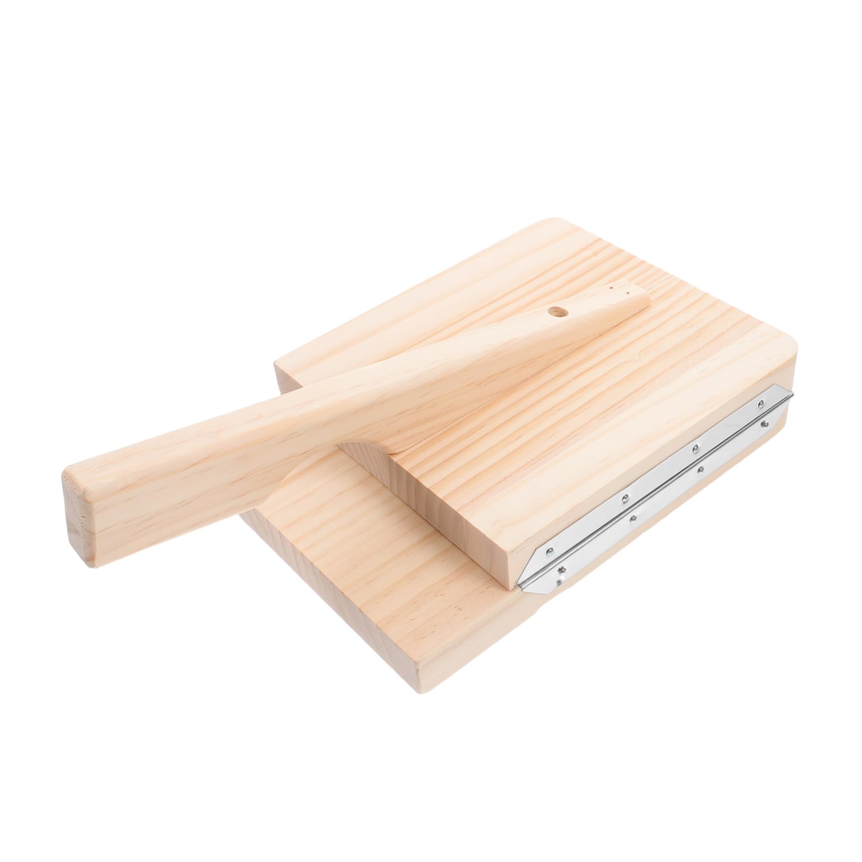 Hemobllo Stampo per Pasta Attrezzo Manuale per Pressare Impasti in Legno e Acciaio Inossidabile per Ravioli e Gnocchi Accessorio da Cucina per Pasta Fatta in Casa