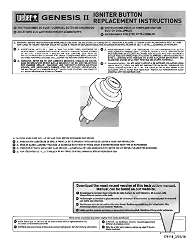 Weber 66220 Igniter Switch For Genesis Ii And Spirit Ii Models (2017 And Newer). #TOP3