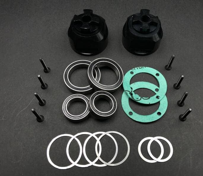 Caja diferencial de Metal, mejora un par para KM2 KM3 km1 TH1TH2, Hobby de tracción F150 1/8 Wrangler JK Rock Crawler