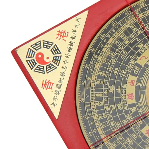 Brújula Feng Shui china Luo Pan de metal y plástico miniatura 3