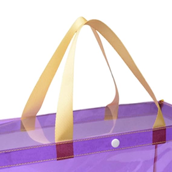 FASHIONMYDAY Fashion My Day® Clear Waterproof Bag Lightweight Beach Tote Bag for Sports Swimming Vacation Purple Shoes & Handbags|Handbags, Purses & Clutches|Handbags|Hobos & Shoulder Bags