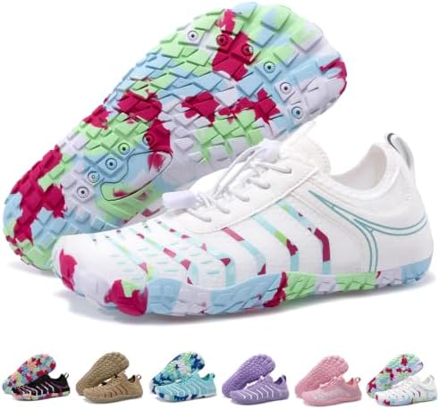 Barfußschuhe Damen Barfuss Schuhe Herren Leichte Wasserschuhe Aquaschuhe | Weiche Badeschuhe Zero-Drop Walkingschuhe Aquaschuhe Strandschuhe Breite Zehenbox Schwimmschuhe Traillauf