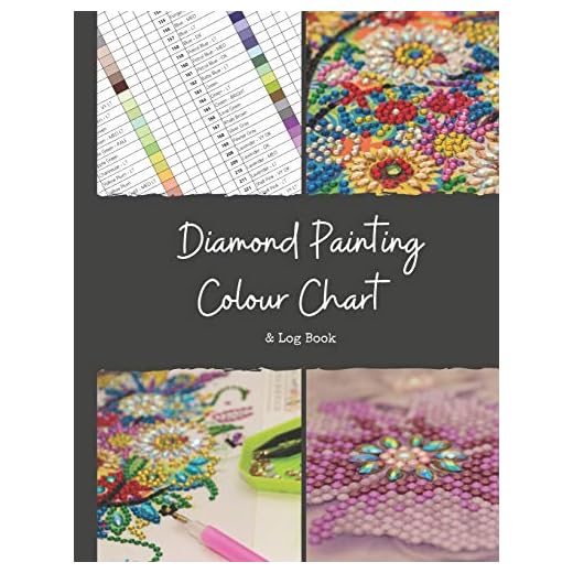 Diamond Painting Colour Chart and Log Book: DMC colour chart and diamond painting log book, Journal, organiser with drills inventory system. Record all your art work in one place.